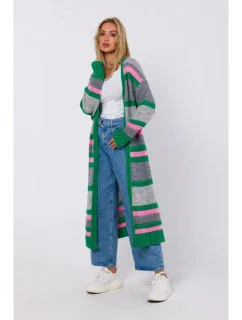 M774 Otvorený pruhovaný sveter - model 1