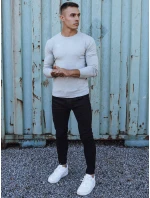 Pánsky klasický sveter svetlo šedý FashionStreet WX2212