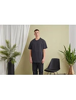 Build your Brand BY 102 Oversize tričko z hrubej bavlny 56.0102 beryl blue