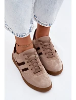 Dámske kožené semišové tenisky Zazoo N1176S2 Dark Beige Dámske kožené semišové tenisky Zazoo N1176S2 Dark Beige
