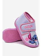 Dievčenské papuče na suchý zips STITCH ružové Winslet Dievčenské papuče na suchý zips STITCH ružové Winslet