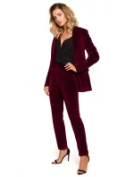 Zamatové sako s gombíkom M643 - Moe