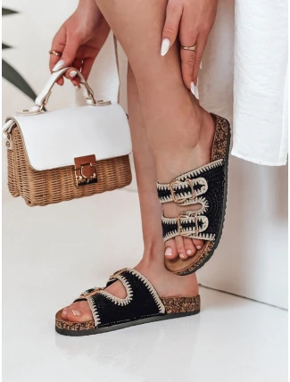 Dámske korkové žabky KORKARTA black FashionStreet ZY0893