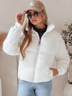 Dámska krátka zimná prešívaná bunda VIBEGIRL biela FashionStreet TY4947