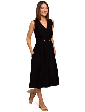 Dámske šaty S224 black - Stylove Dámske šaty S224 black - Stylove