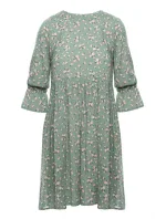 M521 Šaty s nariasenými rukávmi - model 7