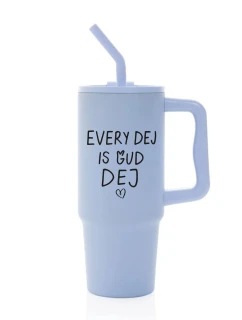 EVERY DEJ IS GUD DEJ - světle modrý cestovní termohrnek 900 ml  