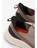 Pánské Sportovní Boty Textilní Slip-On Sneakers Na Platformě Kobbo 102421 Béžové