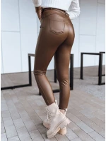 Dámske kožené nohavice TOURMALIN tmavohnedé FashionStreet UY1718 Dámske kožené nohavice TOURMALIN tmavohnedé FashionStreet UY1718