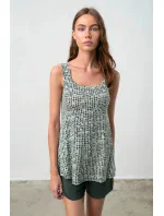 Dámske pyžamo Magda 18142 Tmavo zelená vzor - Vamp Dámske pyžamo Magda 18142 Tmavo zelená vzor - Vamp