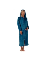 Unisex župan SIENA dlhý s kapucňou a zipsom 3656 6430 petrol - Vestis