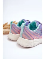 Lekkie Dziecięce Buty Sportowe Memory Foam System Big Star LL374151 Fioletowe