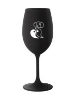 69 - černá sklenice na víno 350 ml