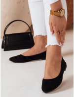 Dámske semišové baleríny s plochým podpätkom GLAMINO black FashionStreet ZY0763