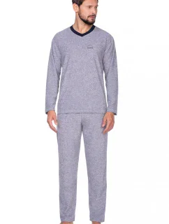 Regina 592 dlhé froté pyžamo 2XL-3XL pánske