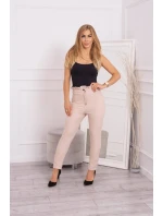 Béžové plisované nohavice