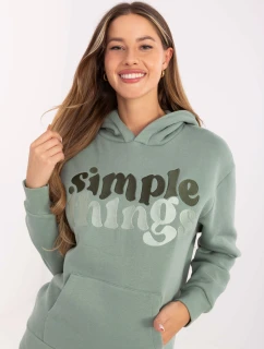 Mikina D10608BC02802A3NO pistáciová