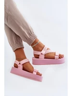 Dámske sandále na platforme Big Star - ružové