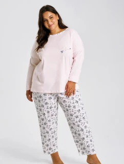 3465 DÁMSKE DLHÉ PYŽAMO ELLA 2XL-3XL