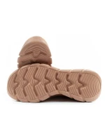 Skechers Dámske zimné členkové topánky zateplené kožené hnedé dámske