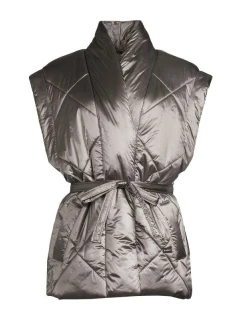 CASALL Mellow Wrap Quilt Vest sivá
