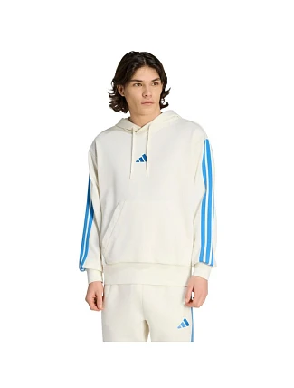 Pánska mikina adidas Essentials 3-Stripes French Terry Hoodie cream KD4901 pánska