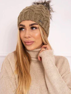 Fleecová čiapka Daria K217 light khaki