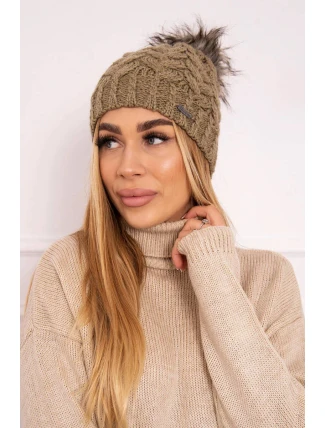 Fleecová čiapka Daria K217 light khaki