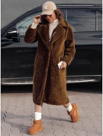Dámsky zimný kabát GLAMFUR s dlhou ťavou kožušinou FashionStreet TY4699 Dámsky zimný kabát GLAMFUR s dlhou ťavou kožušinou FashionStreet TY4699