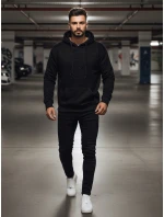 Pánska čierna mikina FashionStreet BX5933 Pánska čierna mikina FashionStreet BX5933