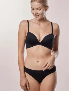 Mefemi Amelia push-up podprsenka s kosticami Čierna