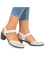 Pohodlné kožené sandále Rieker W RKR650 white
