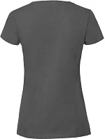 Fruit of the Loom Lady-Fit Iconic 195 T Dámske tričko z hrubej bavlny 16.1424 light graphite