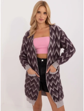 Cardigan AT SW 2340 A.00 tmavo fialový