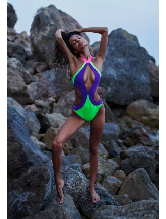 Rozžiarené jednodielne plavky Playa Norte - Obsessive