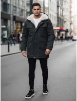 Pánska zimná bunda parka s kapucňou zelená FashionStreet TX4961z Pánska zimná bunda parka s kapucňou zelená FashionStreet TX4961z