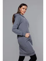 Tmavosivá dlhá tepláková mikina (YS10005-5)