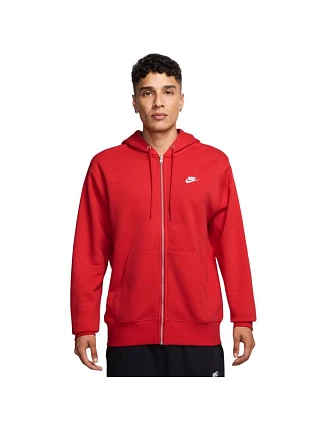 Pánska mikina Nike Club BB FZ Hoodie, červená, FN3861 657 L Pánska mikina Nike Club BB FZ Hoodie, červená, FN3861 657 L