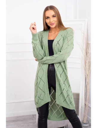 Sveter s geometrickým vzorom tmavo mätový Sveter s geometrickým vzorom tmavo mätový