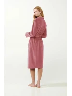 Dámsky zamatový župan 21143 Powder Pink - Vamp