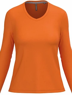 Kariban K 382 Dámske tričko s výstrihom do V a dlhými rukávmi 20.K382 oranžové