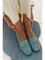 Zamszowe Mokasyny Damskie Big Star RR274945 Zielone