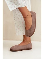 Dámske balerínky Barefoot Taupe Hollin Dámske balerínky Barefoot Taupe Hollin