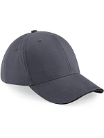 Beechfield B 20 6-panelová sendvičová čiapka „Athleisure“ 53.0020 grafitovo šedá/čierna