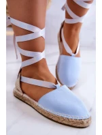 Damskie Wiązane Espadryle Big Star JJ274863 Niebieskie