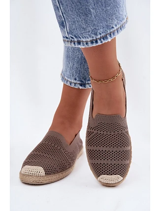 Dámske otvorené espadrilky Textilná khaki Candessa Dámske otvorené espadrilky Textilná khaki Candessa