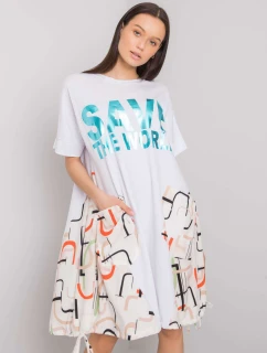 Šaty DHJ SK 13117.41P biele a béžové