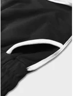 Čierne dámske šortky s kontrastnou lemovkou (8K208-3) Čierne dámske šortky s kontrastnou lemovkou (8K208-3)