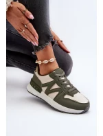 Sneakersy Damskie Z Eko Skóry Zielone Kaimans