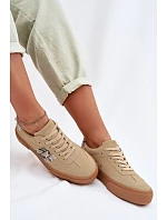 Dámske tenisky z hadej kože Big Star TT274298 Beige Dámske tenisky z hadej kože Big Star TT274298 Beige